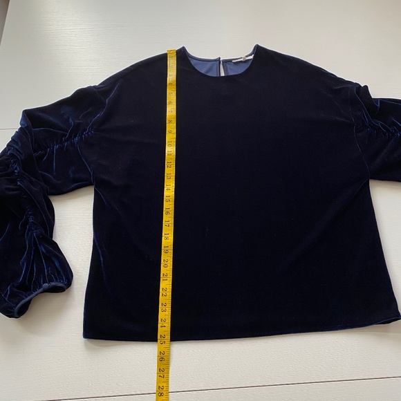 Tularosa Lexi Velvet Top Blouse in Midnight Blue Size Small - Picture 15 of 16